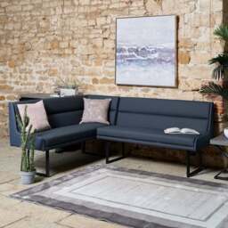 Jupiter Corner Bench in Navy - Right Hand Facing - thumbnail 2