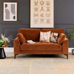 Hartpury 2 Seater Sofa in Rust - thumbnail 1