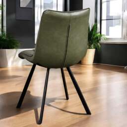 Jack Olive Green Dining Chair with Slate Grey Piping (Set of 2) - thumbnail 2
