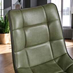 Jack Olive Green Dining Chair with Slate Grey Piping (Set of 2) - thumbnail 4