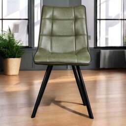 Jack Olive Green Dining Chair with Slate Grey Piping (Set of 2) - thumbnail 6