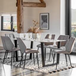 Davidson Dining Table White Effect - thumbnail 1