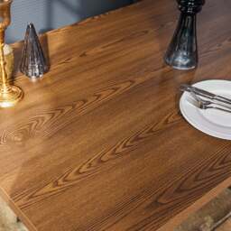 Jupiter Dining Set - Dark Oak - With RHF Corner Bench in Blue - thumbnail 4