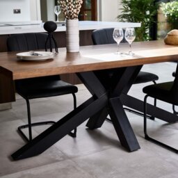 Soho Dining Table 200cm & 6 Digby Dining Chairs - Dark Brown - thumbnail 6