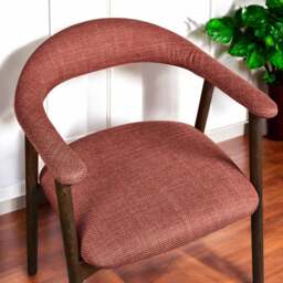 Albi Dining Chair - Copper / Dark Oak Legs (Set of 2) - thumbnail 4