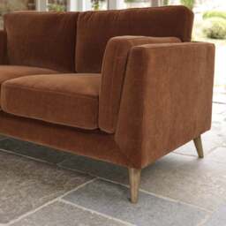 Harris 2 Seater Sofa in Rust - thumbnail 4