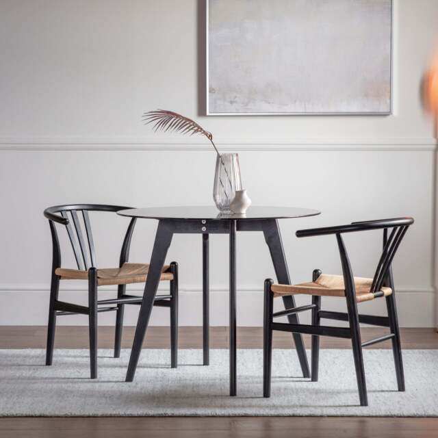 Blair Round Dining Table Black - image 1
