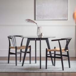 Blair Round Dining Table Black