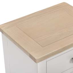 Tetbury Bedside 3 Drawers in Painted / Oak - thumbnail 4