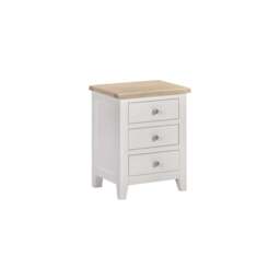 Tetbury Bedside 3 Drawers in Painted / Oak - thumbnail 3