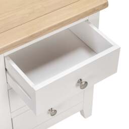 Tetbury Bedside 3 Drawers in Painted / Oak - thumbnail 6