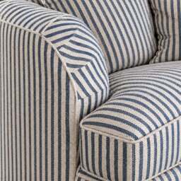 Eastbourne Snuggler in Navy Stripe with Navy Stripe Cushions - thumbnail 4