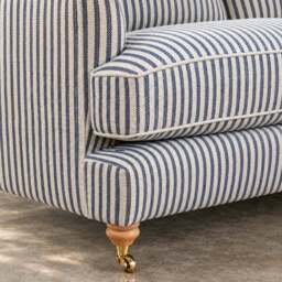 Eastbourne Snuggler in Navy Stripe with Navy Stripe Cushions - thumbnail 6