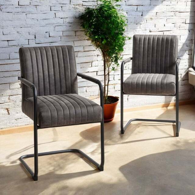 Adele Pocket Sprung Dining Chair - Anthracite (Set of 2) - image 1