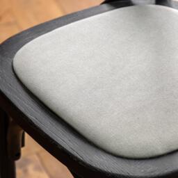 Cafe Chair Black Linen (Set of 2) - thumbnail 4