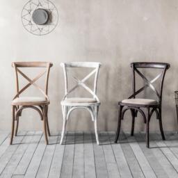 Cafe Chair Black Linen (Set of 2) - thumbnail 2