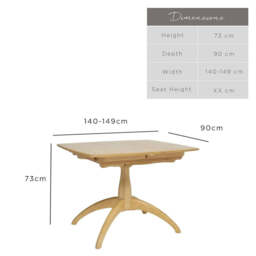 Ercol 1192 Windsor Small Extendable Pedestal Dining Table - thumbnail 2