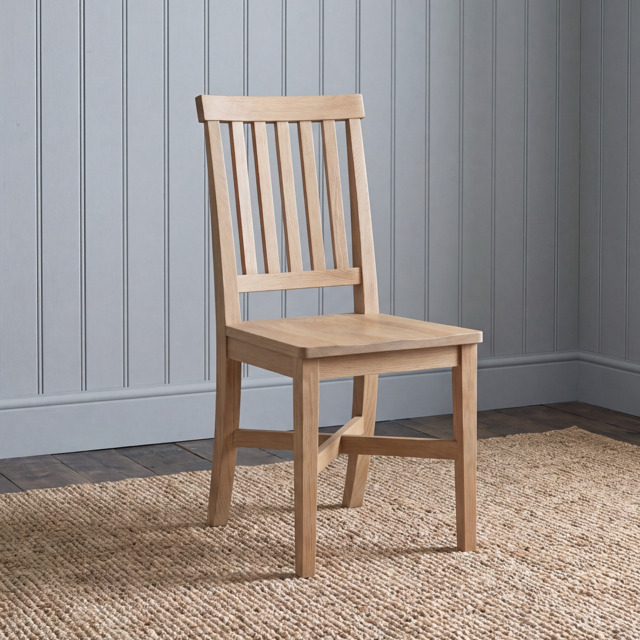Tetbury Dining Chair With Wooden Seat in Natural Oak - image 1