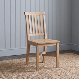 Tetbury Dining Chair With Wooden Seat in Natural Oak