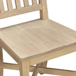 Tetbury Dining Chair With Wooden Seat in Natural Oak - thumbnail 4