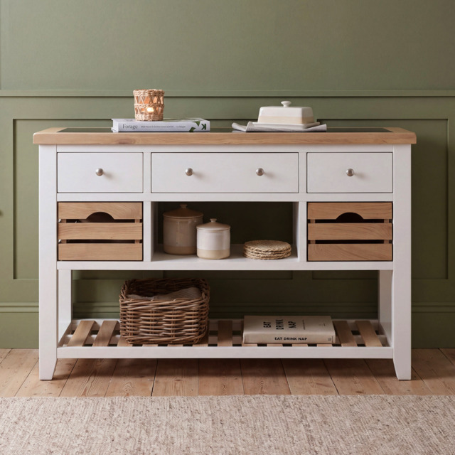 Bibury Large Kitchen Island in Painted / Oak - image 1