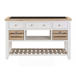 Bibury Large Kitchen Island in Painted / Oak - thumbnail 6