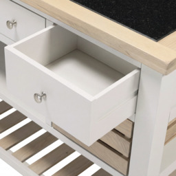 Bibury Large Kitchen Island in Painted / Oak - thumbnail 5