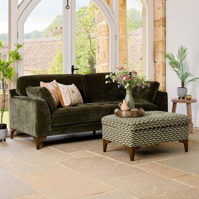 Hartpury 3 Seater Sofa in Green - image 1