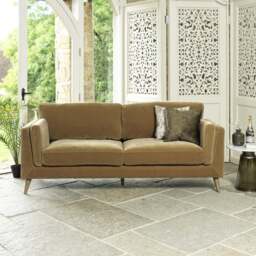 Harris 3 Seater Sofa in Lion - thumbnail 1