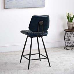 Digby Bar Stool - Dark Blue - thumbnail 2