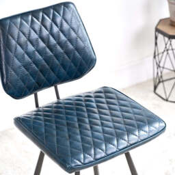 Digby Bar Stool - Dark Blue - thumbnail 5