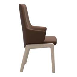 Stressless Vanilla High Back Dining Chair with Traditional Base - Large with Arms / Stressless Paloma - thumbnail 5