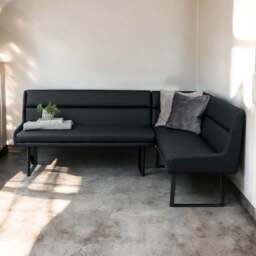 Jupiter Corner Bench in Black LHF - thumbnail 1