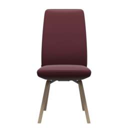 Stressless Vanilla High Back Dining Chair with Contemporary Base - Large / Stressless Batick