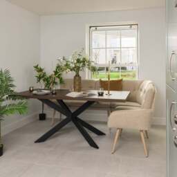 Jupiter 180cm Dining Table - Dark Oak - With Sloane Corner Bench - thumbnail 2
