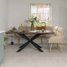 Jupiter 180cm Dining Table - Dark Oak - With Sloane Corner Bench - thumbnail 1