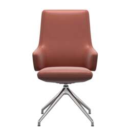 Stressless Vanilla High Back Dining Chair with Cross Base - Large / Stressless Batick