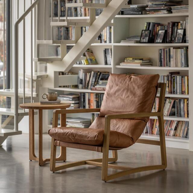 Burela Lounge Chair Vintage Brown Leather - image 1