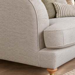 Eastbourne Snuggler in Natural with Olive Stripe Cushions - thumbnail 4