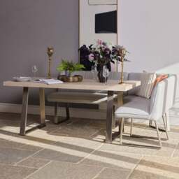Neptune 180cm Dining Table with LHF Corner Bench - Misty - thumbnail 2