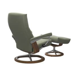 Stressless David Recliner with Signature Base and Footstool - Medium / Stressless Fabrics - thumbnail 4