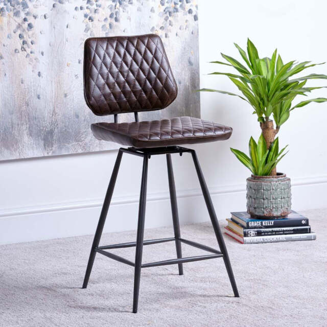 Digby Bar Stool - Dark Brown - image 1