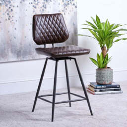 Digby Bar Stool - Dark Brown - thumbnail 1