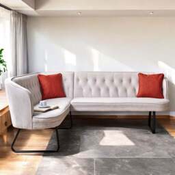 Frampton Corner Bench - White (Right Hand Facing) - thumbnail 1