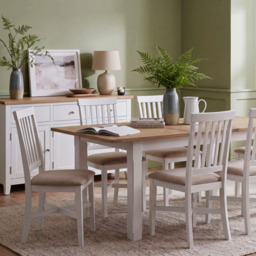 Tetbury Small Extending Dining Table in Painted / Oak - thumbnail 1