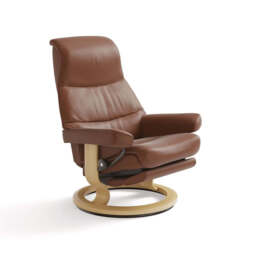 Stressless View Recliner With Classic Base & Footstool - thumbnail 4