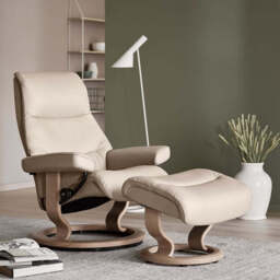 Stressless View Recliner With Classic Base & Footstool