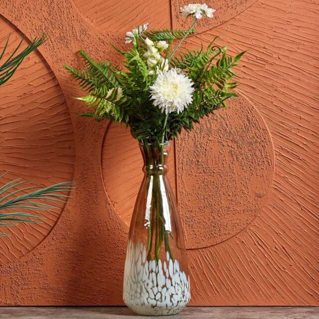 Glass Trumpet Vase in Half Luster and Half Cheena Brown - Small - image 1