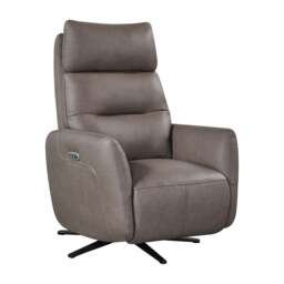 Tuscany Dark Taupe Power Swivel Recliner - thumbnail 3