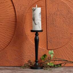 Taper Candle Stand in Black - Small